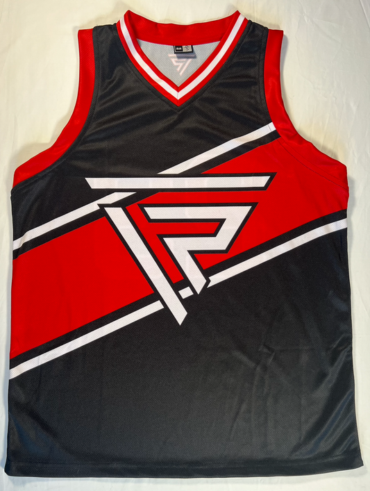 2023 Fresh Raver Black and Red Basket Ball Jersey