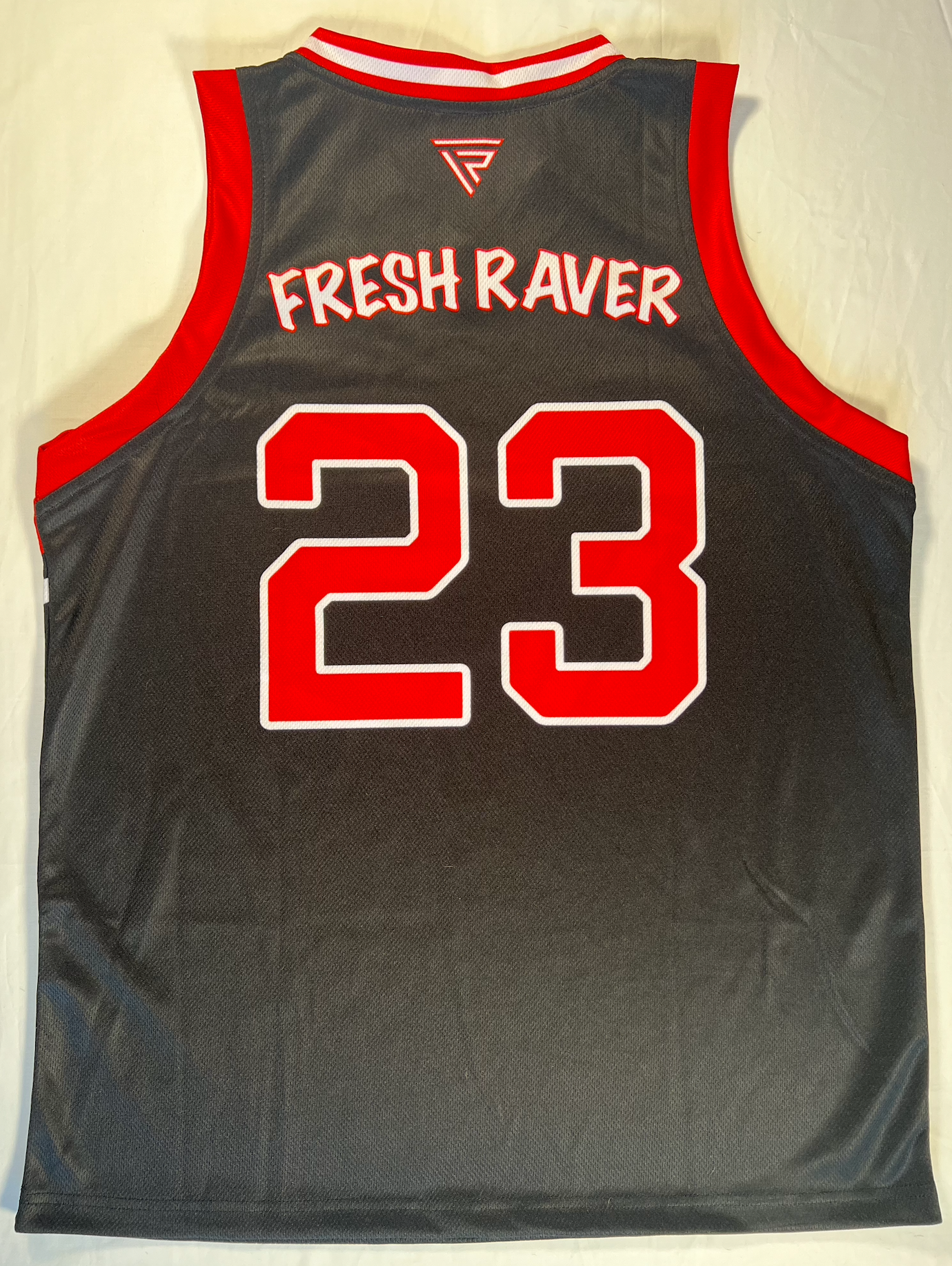2023 Fresh Raver Black and Red Basket Ball Jersey